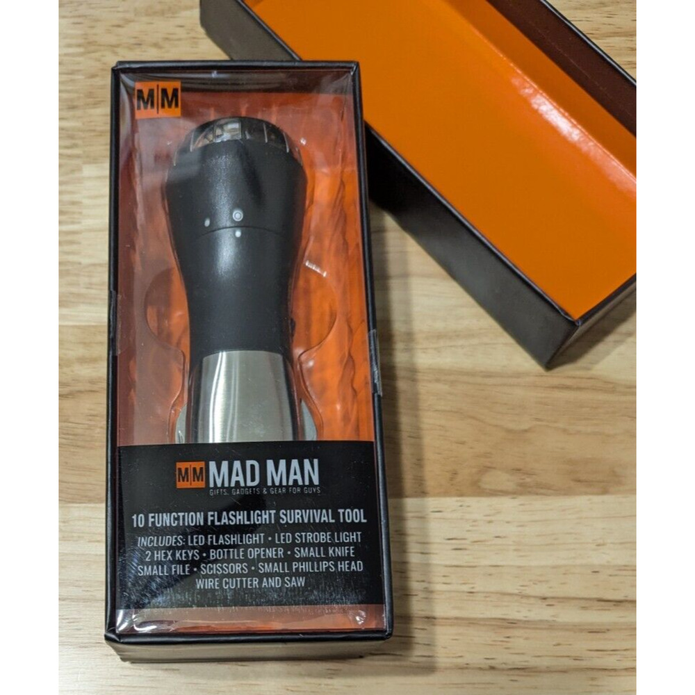 Mad Man 10 Function Flashlight Survival Tool Include Scissors Hex Keyes Knife - Picture 5 of 7